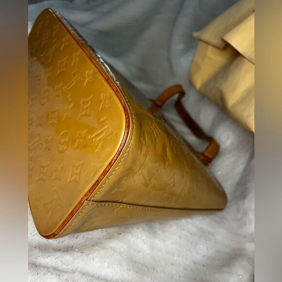 AUTH LOUIS VUITTON VERNIS BAG- tan/beige - Picture 9 of 15